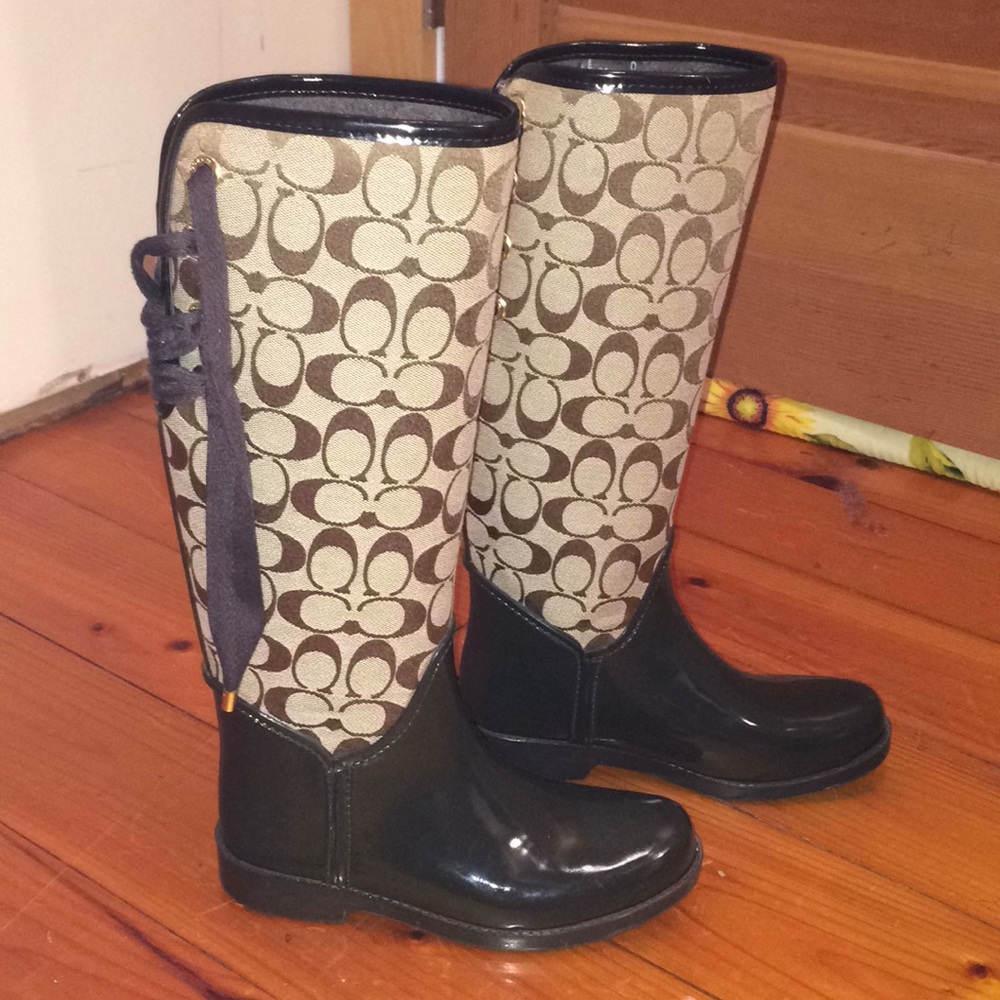 Coach rain boots (authentic)